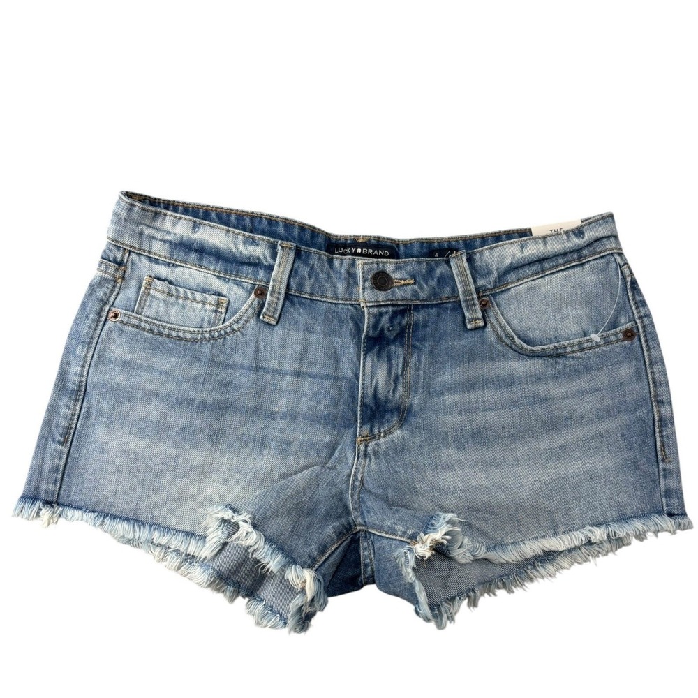 Lucky Brand Women's Light Blue Distressed Denim Shorts